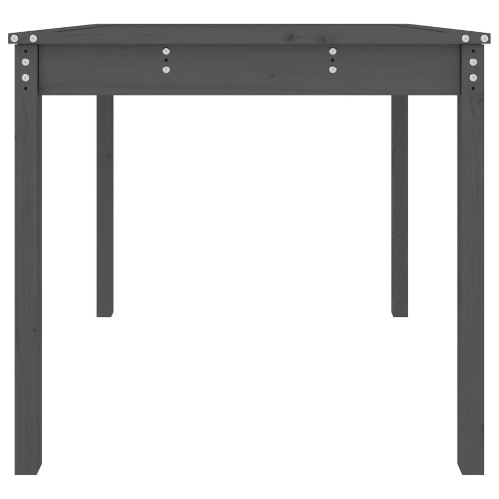Gartentisch Grau 82,5x82,5x76 cm Massivholz Kiefer