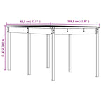 Gartentisch 159,5x82,5x76 cm Massivholz Kiefer