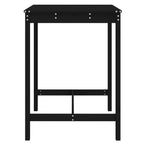 Gartentisch Schwarz 82,5x82,5x110 cm Massivholz Kiefer