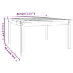 Gartentisch Grau 82,5x82,5x45 cm Massivholz Kiefer