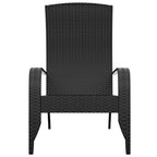 Adirondack-Gartenstuhl Schwarz Poly Rattan