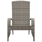 Adirondack-Gartenstuhl Grau Poly Rattan