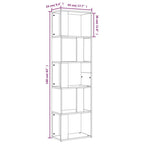 Bücherregal Grau Sonoma 45x24x160 cm Holzwerkstoff