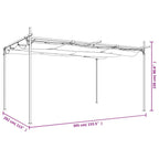 Pergola mit Schiebedach Taupe 395x292x230 cm