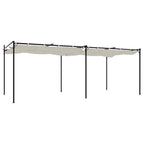 Pergola mit Schiebedach Creme 589x292x230 cm