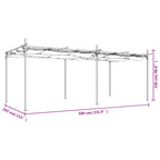 Pergola mit Schiebedach Creme 589x292x230 cm