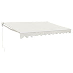 Markise Einziehbar Creme 3,5x2,5 m Stoff und Aluminium