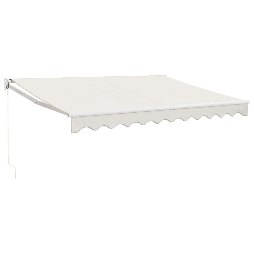 Markise Einziehbar Creme 3,5x2,5 m Stoff und Aluminium
