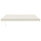 Markise Einziehbar Creme 4,5x3 m Stoff und Aluminium