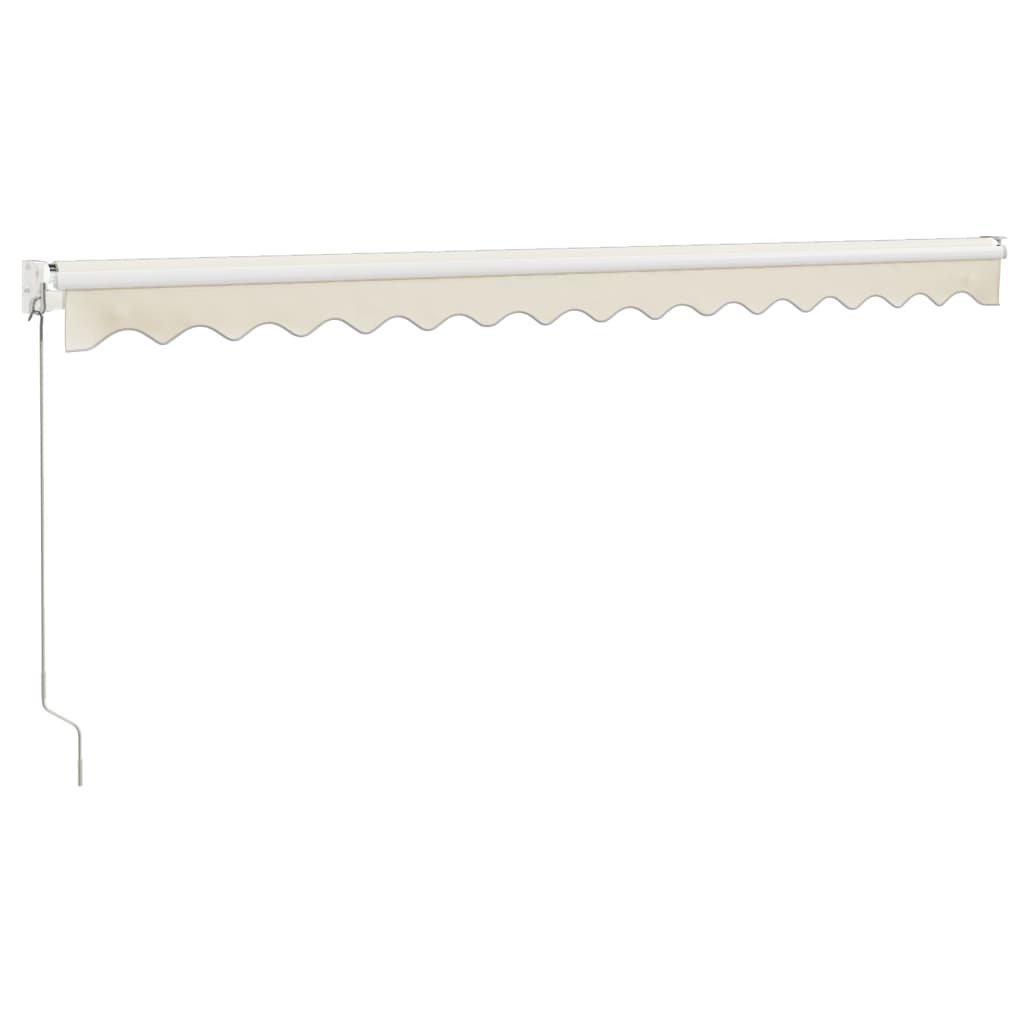 Markise Einziehbar Creme 4,5x3 m Stoff und Aluminium