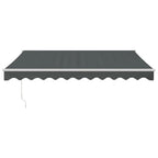 Markise Einziehbar Anthrazit 3x2,5 m Stoff und Aluminium