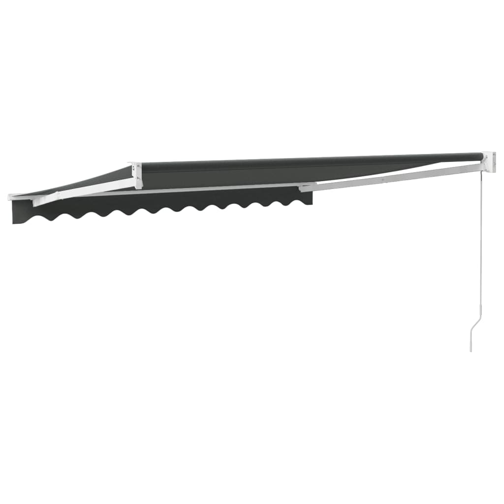 Markise Einziehbar Anthrazit 3x2,5 m Stoff und Aluminium