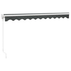 Markise Einziehbar Anthrazit 3x2,5 m Stoff und Aluminium