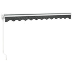 Markise Einziehbar Anthrazit 3,5x2,5 m Stoff und Aluminium