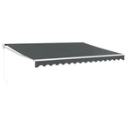 Markise Einziehbar Anthrazit 4x3 m Stoff und Aluminium