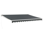 Markise Einziehbar Anthrazit 4,5x3 m Stoff und Aluminium