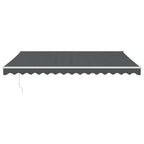 Markise Einziehbar Anthrazit 4,5x3 m Stoff und Aluminium