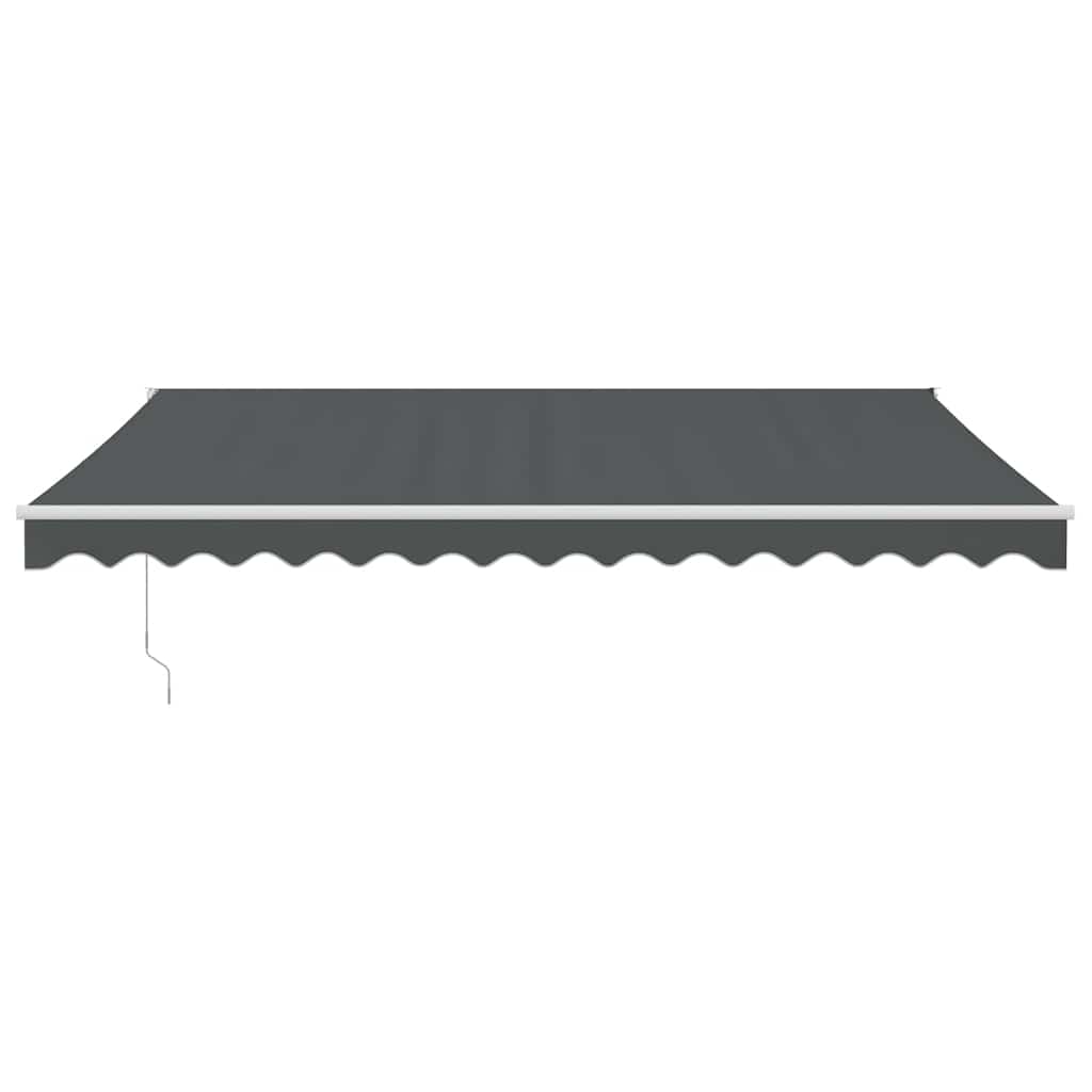 Markise Einziehbar Anthrazit 4,5x3 m Stoff und Aluminium