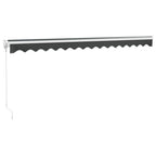 Markise Einziehbar Anthrazit 4,5x3 m Stoff und Aluminium