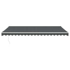 Markise Einziehbar Anthrazit 5x3 m Stoff und Aluminium
