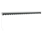 Markise Einziehbar Anthrazit 5x3 m Stoff und Aluminium