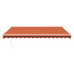 Markise Einziehbar Orange und Braun 4x3 m Stoff und Aluminium
