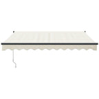 Markise Einziehbar Creme 3,5x2,5 m Stoff und Aluminium