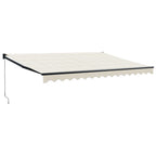 Markise Einziehbar Creme 4,5x3 m Stoff und Aluminium