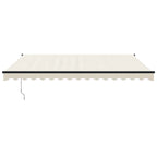 Markise Einziehbar Creme 4,5x3 m Stoff und Aluminium