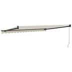 Markise Einziehbar Creme 4,5x3 m Stoff und Aluminium