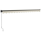 Markise Einziehbar Creme 4,5x3 m Stoff und Aluminium