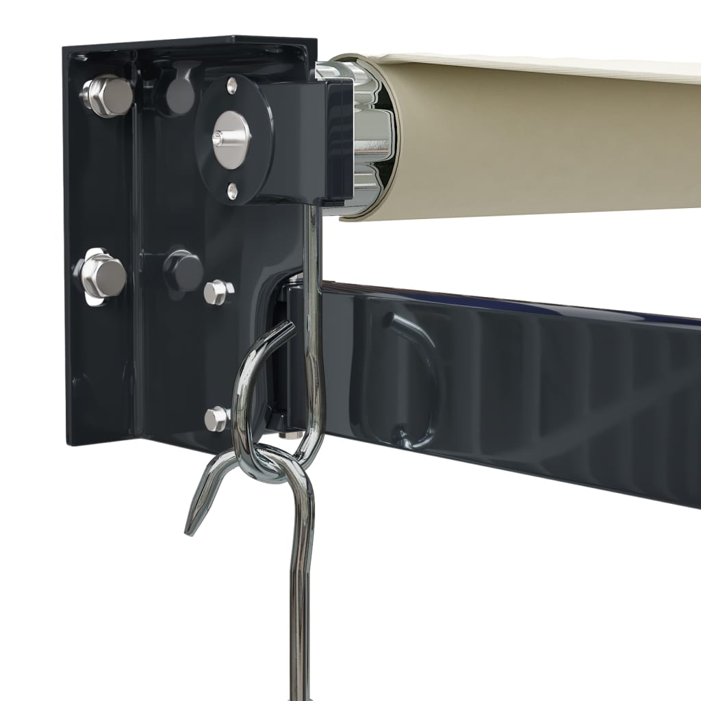 Markise Einziehbar Creme 4,5x3 m Stoff und Aluminium