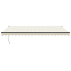 Markise Einziehbar Creme 5x3 m Stoff und Aluminium