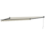 Markise Einziehbar Creme 5x3 m Stoff und Aluminium