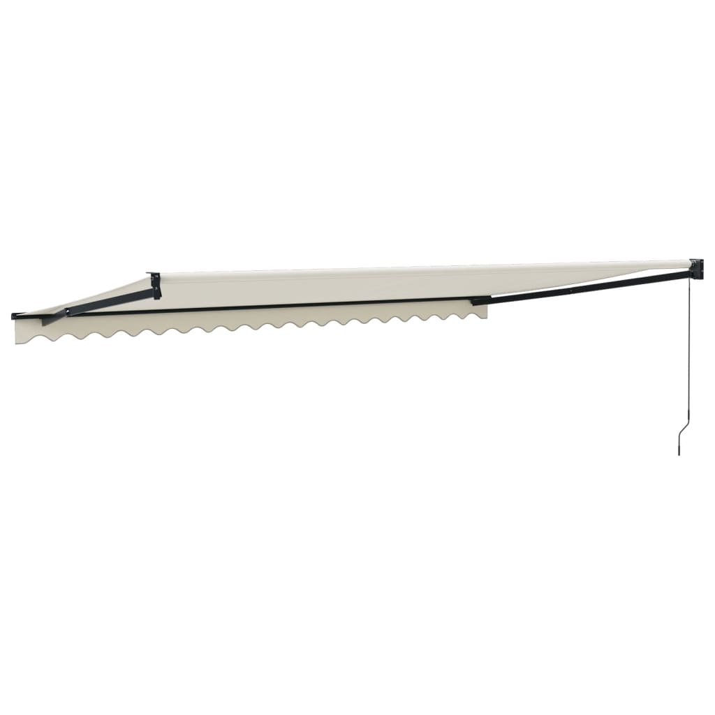 Markise Einziehbar Creme 5x3 m Stoff und Aluminium