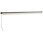 Markise Einziehbar Creme 5x3 m Stoff und Aluminium