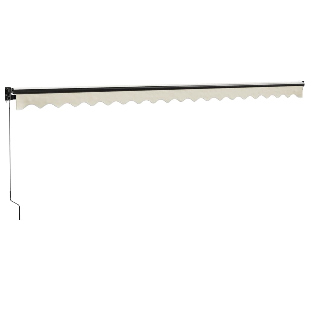 Markise Einziehbar Creme 5x3 m Stoff und Aluminium