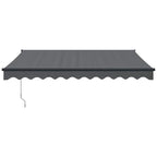 Markise Einziehbar Anthrazit 3x2,5 m Stoff und Aluminium