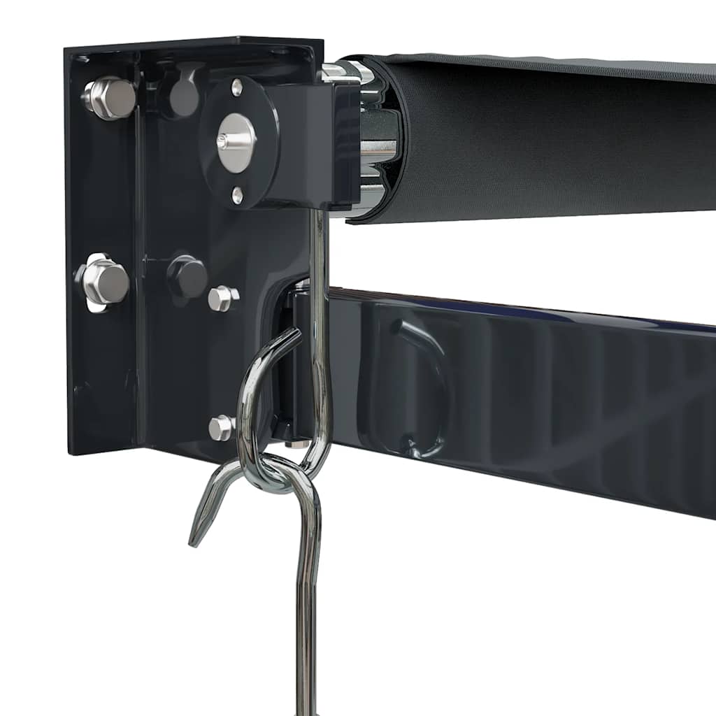 Markise Einziehbar Anthrazit 3x2,5 m Stoff und Aluminium