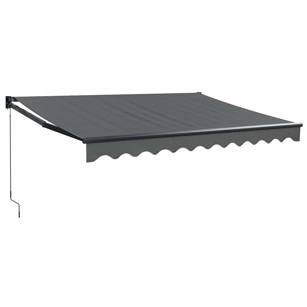 Markise Einziehbar Anthrazit 3,5x2,5 m Stoff und Aluminium