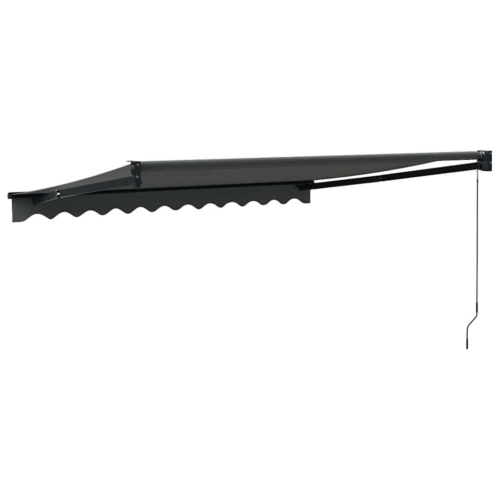 Markise Einziehbar Anthrazit 3,5x2,5 m Stoff und Aluminium