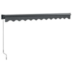 Markise Einziehbar Anthrazit 3,5x2,5 m Stoff und Aluminium