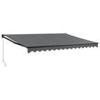 Markise Einziehbar Anthrazit 4,5x3 m Stoff und Aluminium