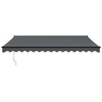 Markise Einziehbar Anthrazit 4,5x3 m Stoff und Aluminium
