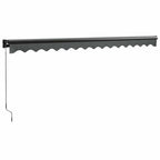 Markise Einziehbar Anthrazit 4,5x3 m Stoff und Aluminium