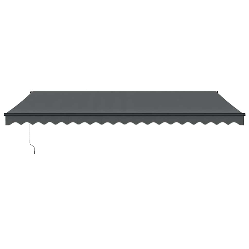 Markise Einziehbar Anthrazit 5x3 m Stoff und Aluminium