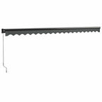 Markise Einziehbar Anthrazit 5x3 m Stoff und Aluminium