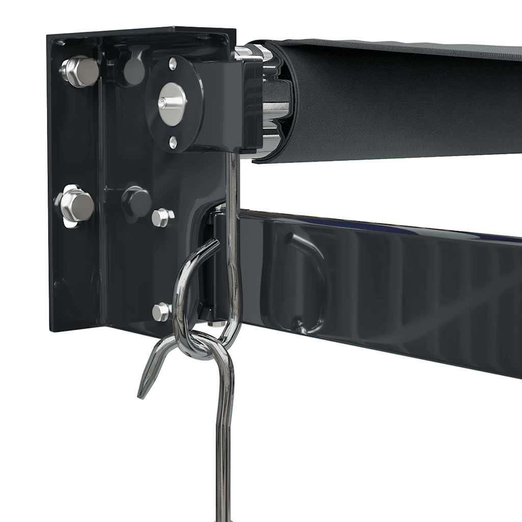 Markise Einziehbar Anthrazit 5x3 m Stoff und Aluminium