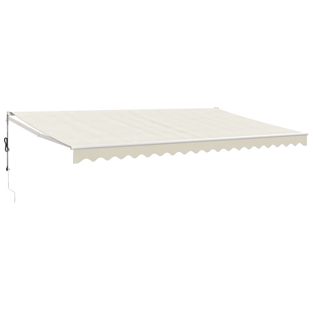 Elektrische Markise mit Kurbel Creme 5x3 m