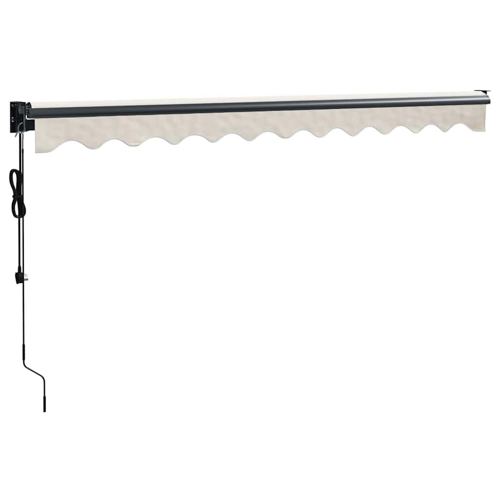 Elektrische Markise mit Kurbel Creme 3x2,5 m